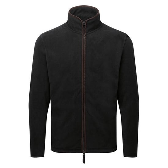 Premier Mens Artisan Fleece-Jacke (Schwarz/Braun) - Image 1