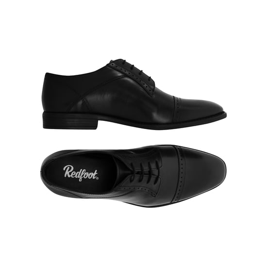 Redfoot Raymond Black Leather Derby Brogue