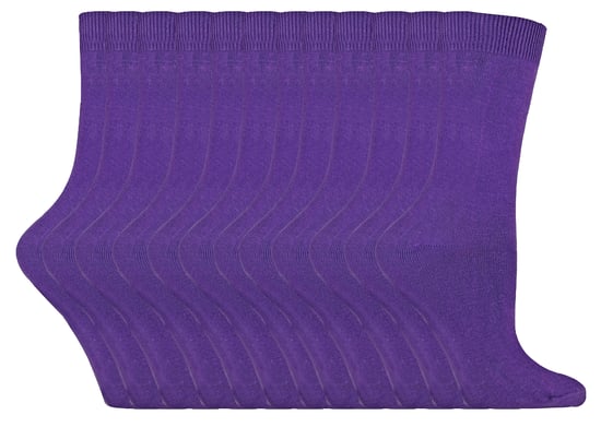 Sock Snob - 12 Paires Femme Chaussettes Coton Coloré | Chaussettes Unies - Violet - Image 1