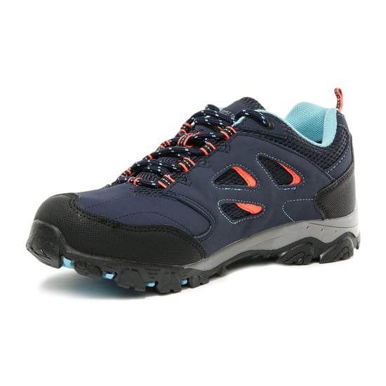 Regatta Kinder Wanderschuhe Holcombe Low (Navy/Koralle) - Image 3
