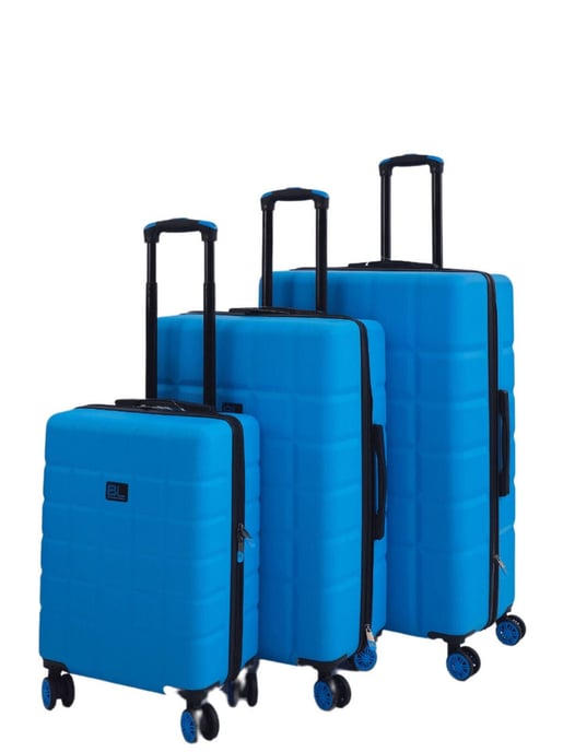 Hard Shell Blue Luggage Travel Bag Suitcases
