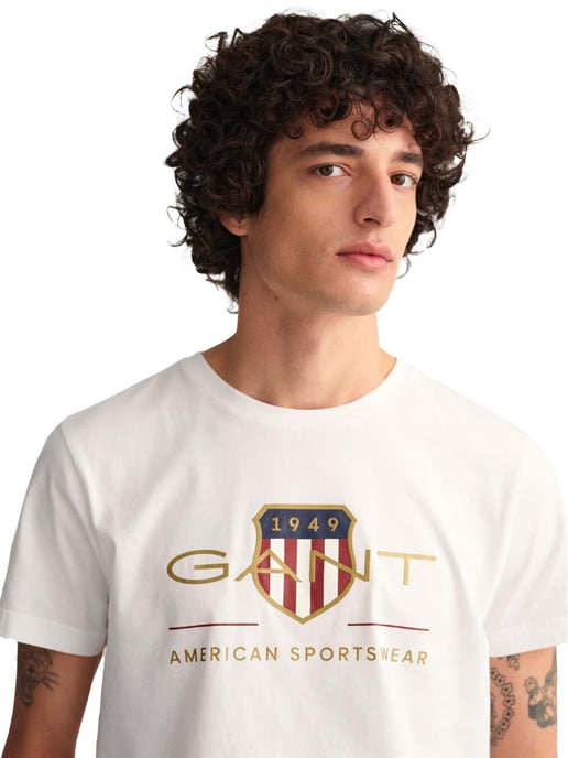 Gant | Herren T-Shirt mit Rundhalsausschnitt Archive Shield - Image 4