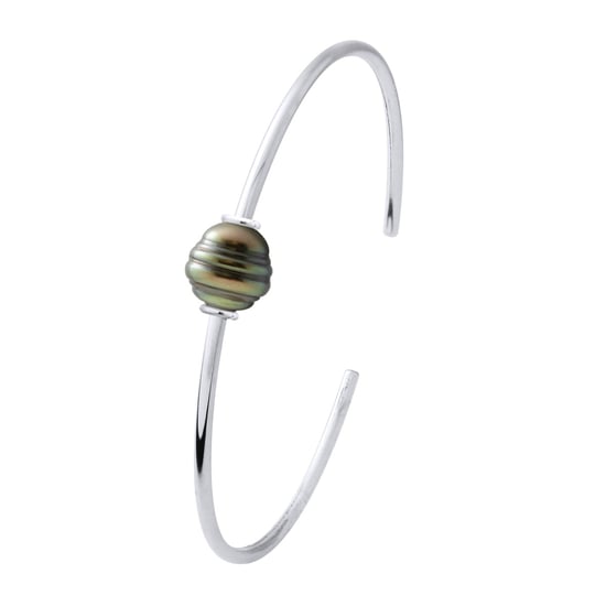 Bracelet - Silver 925 - Real Cultured Tahiti Pearl Circled 9-10 mm