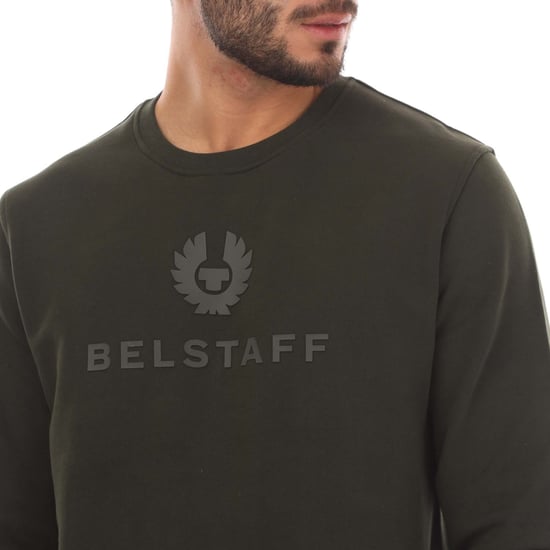 Men's Belstaff Signature Crewneck Sweatshirt in Green