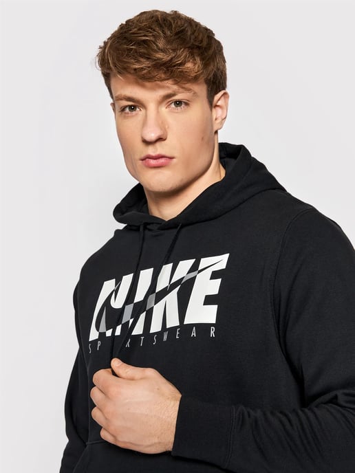 Nike Herren Fleece-Kapuzenpullover-Trainingsanzug in Schwarz - Image 5
