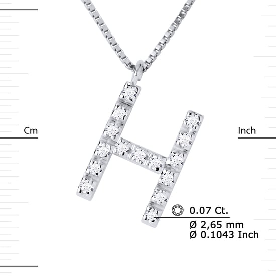 DIADEMA - Necklace with Diamonds - H -White Gold