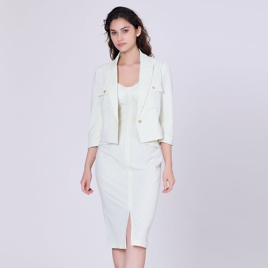 Crop-Jacke mit Safari-Taschen und Punktedruck - Image 4