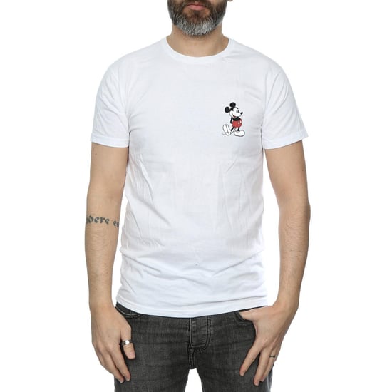 Disney Herren Mickey Mouse Kickin Retro Chest T-Shirt (Weiß) - Image 3