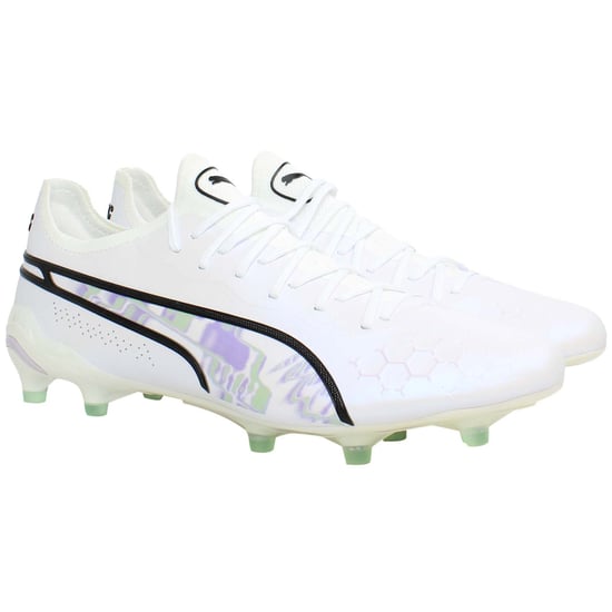 Puma King Ultimate Brilliance FG/AG Damen Weiße Fußballschuhe - Image 3