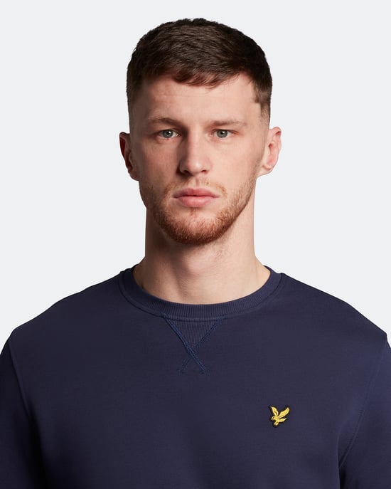Lyle & Scott Sweatshirt mit Rundhalsausschnitt in Navy - Image 4