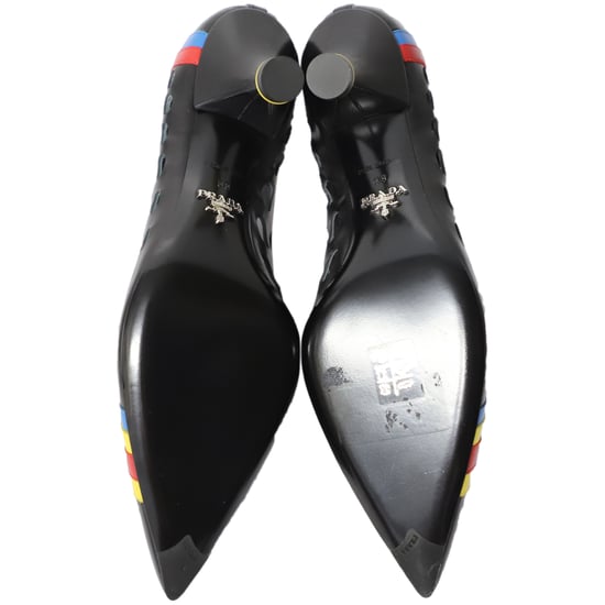 Prada Resort 2016 Perforierte Spitzenschuhe aus mehrfarbigem Leder - Image 5