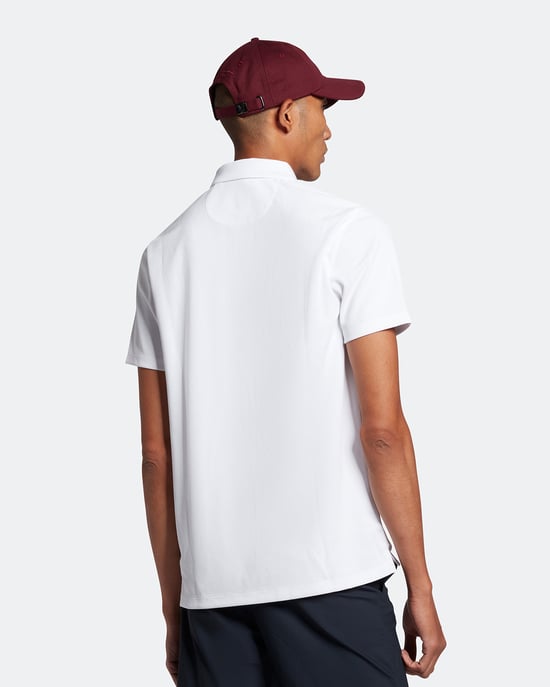 Lyle & Scott Technisches Golf-Poloshirt in Weiß - Image 3