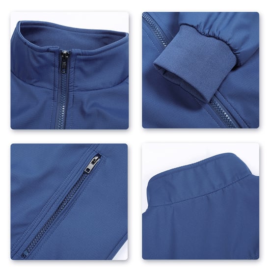 Herren Bomberjacke mit Stehkragen, ¨¹bergangsjacke f¨¹r den Herbst, l?ssige Sportjacke Blau - Image 3