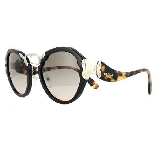 Prada Sunglasses 09TS 1AB3D0 Black Brown Gradient Grey