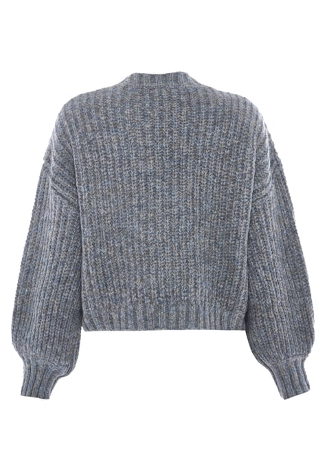 Dreimaster Grobstrick-Pullover Damen grau melange - Image 2