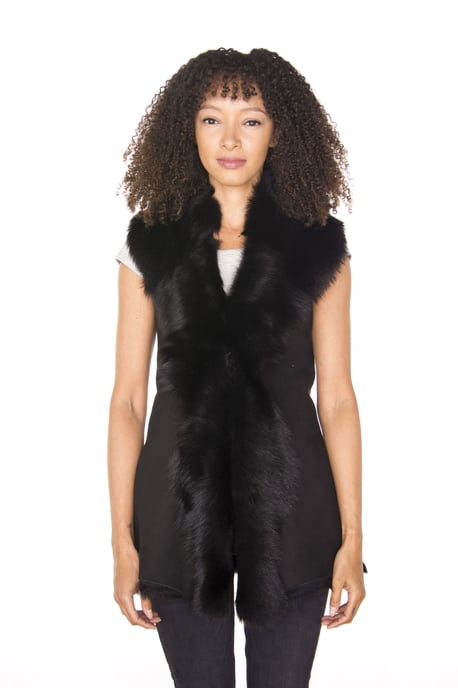 Women's Toscana Sheepskin Long Gilet-Sorocaba