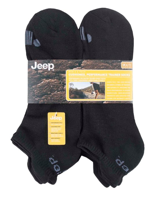 JEEP - 6 Paar Herren Baumwolle gepolstert Sport Knöchel Outdoor Socken - Image 2
