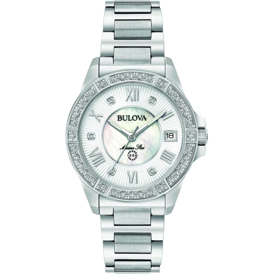 Bulova Marine Star Silber Damen Armbanduhr 96R232 - Image 1