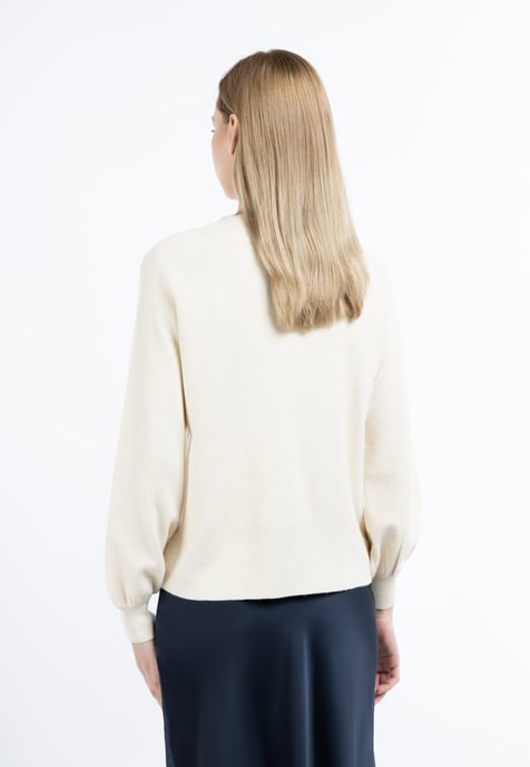 Dreimaster Strickpullover mit Rollkragen Damen Elfenbein - Image 4