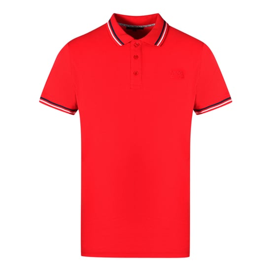 Cavalli Class Rot Polo-Shirt mit Doppelter Kragenkante - Image 1