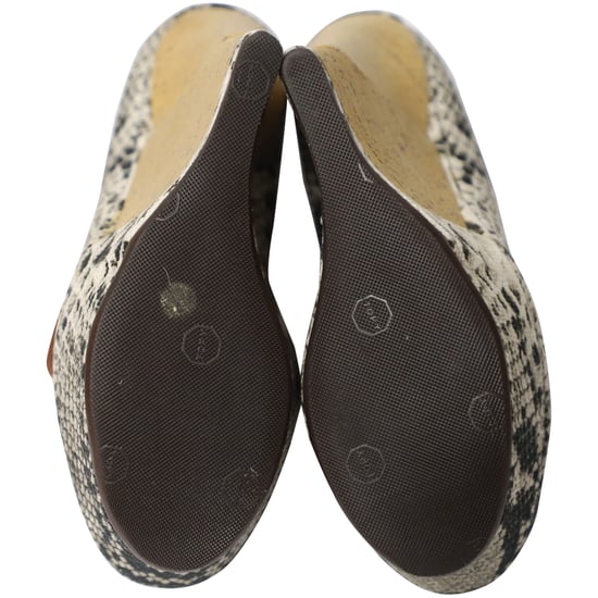Lanvin Riemensandaletten aus Holz mit Keilabsatz und offenem Zehenbereich in Phyton-Print-Leder - Image 5