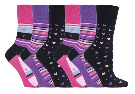 Gentle Grip - 6 Paar Damen Gentle Grip nicht elastische Socken - GG134 - Image 1