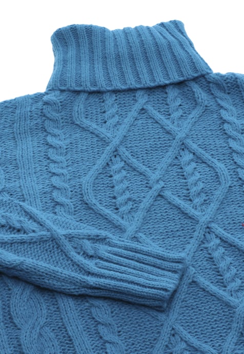 Mymo Rollkragenpullover Damen türkis - Image 3