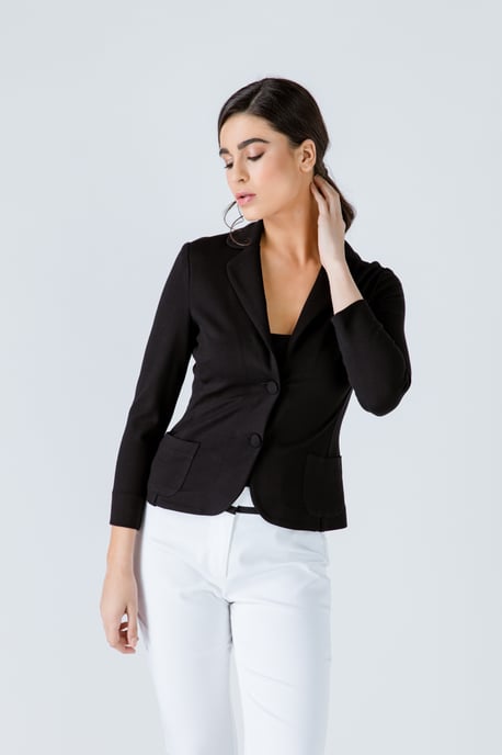 Black Punto di Roma Fitted Jacket