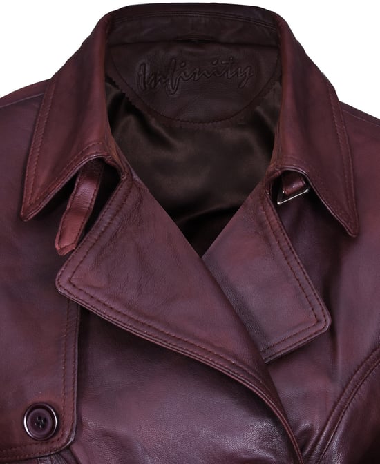 Women's mid-length leather trench coat - Oakham