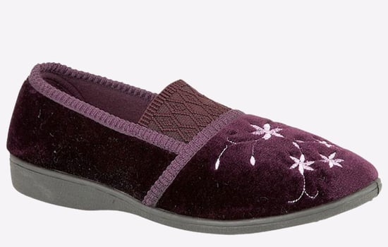 Zedzzz Joanna Embroidered Slippers Womens