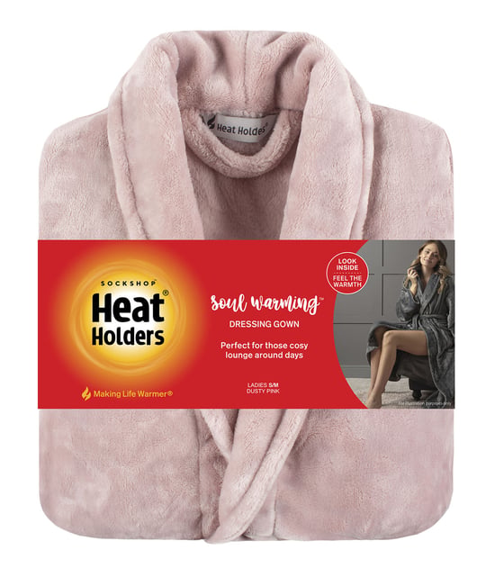 Heat Holders - Damen Fleece-Morgenmantel für den Winter - Dusty Pink - Image 2