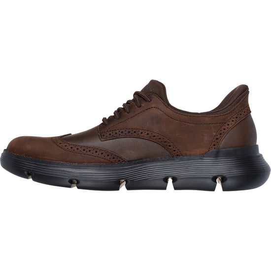 Skechers Garza Sully Herrenschuhe aus Leder in Kakao mit Schnürung - Image 4
