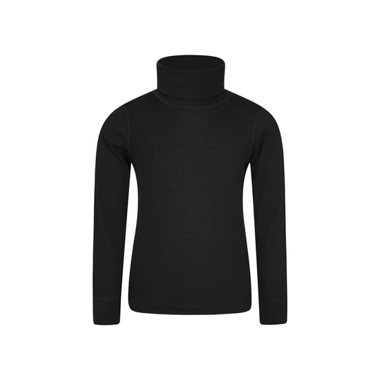 Mountain Warehouse Childrens/Kids Talus Roll Neck Long-Sleeved Top (Black)