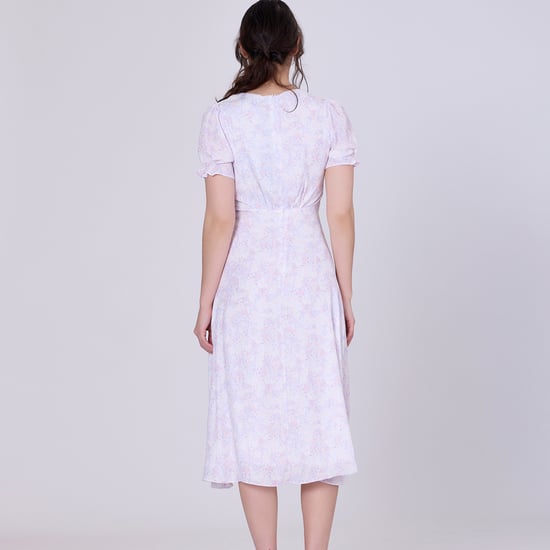 Ausgestelltes Empire-Kleid mit Liberty-Print - Image 4
