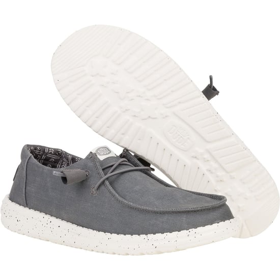 HEYDUDE Wendy Canvas 100% Baumwolle Damen Dunkelgrau Loafers - Image 3