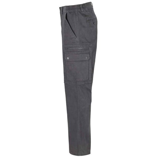 SOLS Mens Docker Stretch Cargo Trousers (Dark Grey)