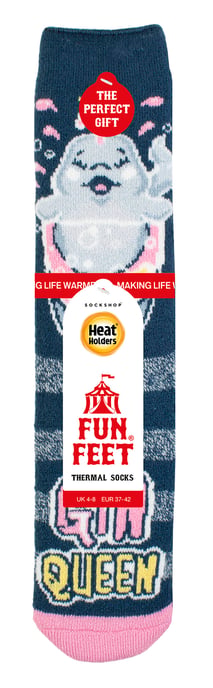 Ladies Cosy Novelty Socks | Heat Holders Lite | Christmas Socks for Women | Gifts for Her Socks - Gin Queen - Image 2