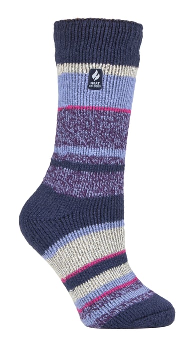 Wärmehalter - Damen Thermosocken für den Winter | Outdoor & Indoor Socken | Kuschelig & Flauschig | Geschenke für Frauen - Indigo Night (Provence) - Image 1