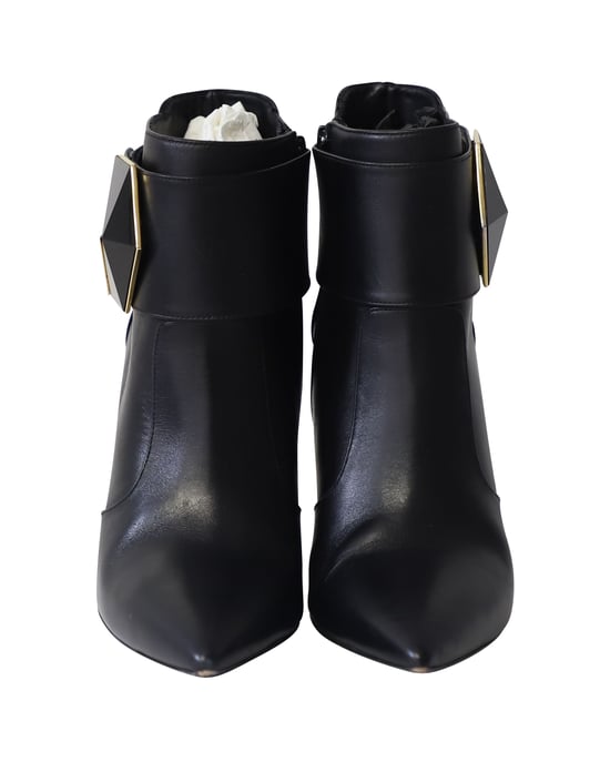 Nicholas Kirkwood Sechseckige Stiefeletten aus schwarzem Leder - Image 2