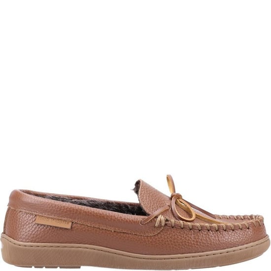 Hush Puppies Herren Ace Leder Hausschuhe (Tan) - Image 3