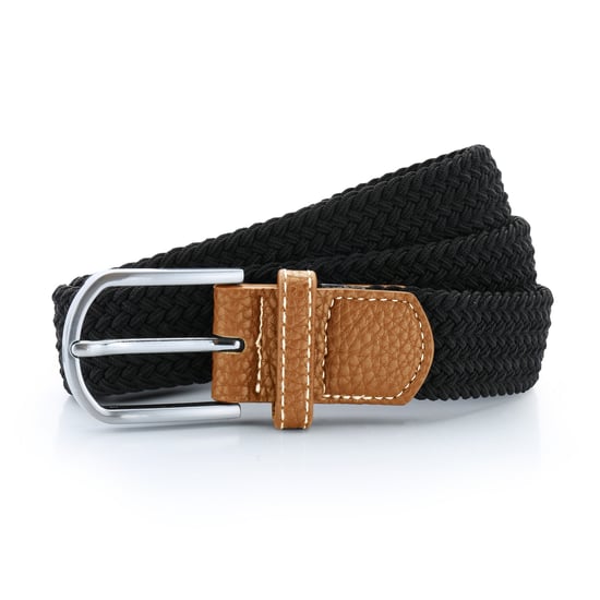 Asquith & Fox Herren Gewebter Braid Stretch Gürtel (Schwarz) - Image 1