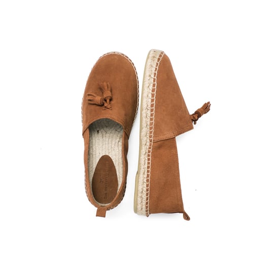 Men's Tassel Flat Espadrilles in Brown