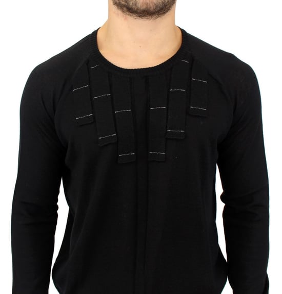 Karl Lagerfeld Black crewneck pullover sweater