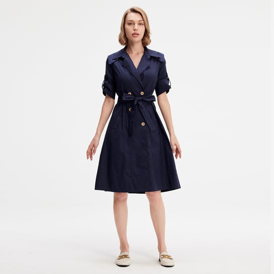 Trenchcoat-Kleid aus Baumwolle - Image 3