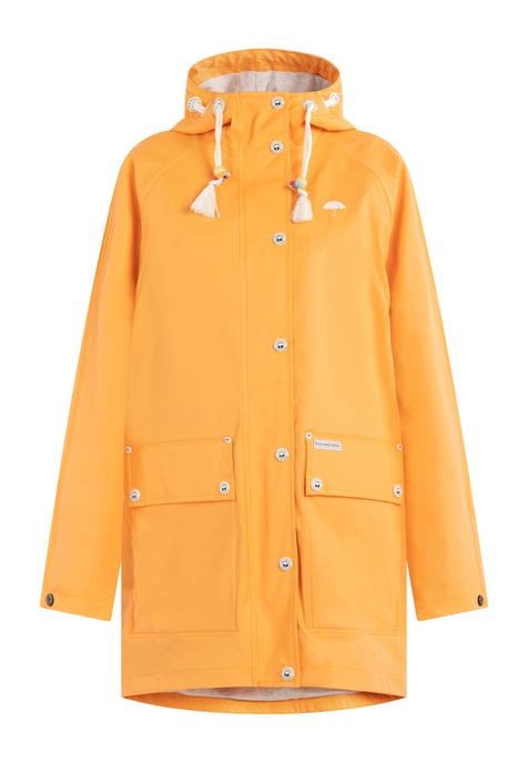 Schmuddelwedda Übergroßer Regenmantel Damen Pastellorange-280 - Image 1