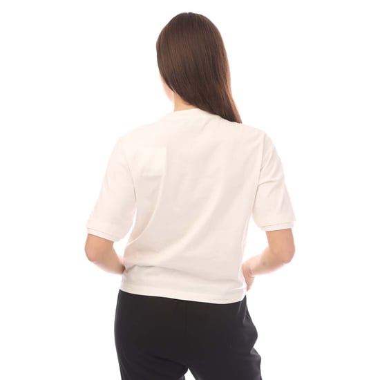 Einfarbiges STOPPERS Rundhals-T-Shirt mit abnehmbarer Kette in Weiß - Image 2