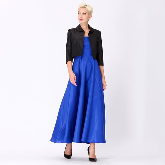 Langes ausgestelltes Kleid aus Taft - Image 4