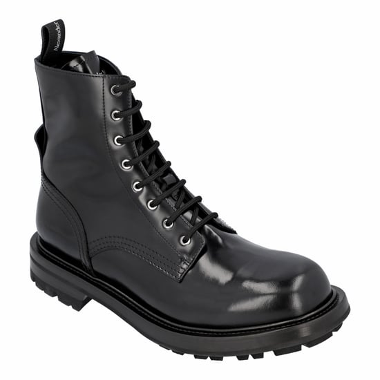 Alexander McQueen Smooth leather combat boots