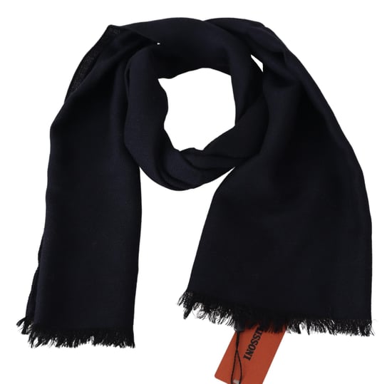 Missoni Hommes Noir 100% Laine Echarpe Châle Unisexe Enveloppe Cou - Image 3
