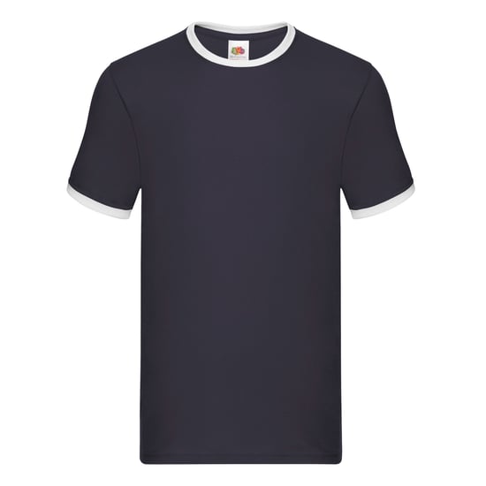 Fruit of the Loom - "Ringer" T-Shirt für Herren (Marineblau/Weiß) - Image 1